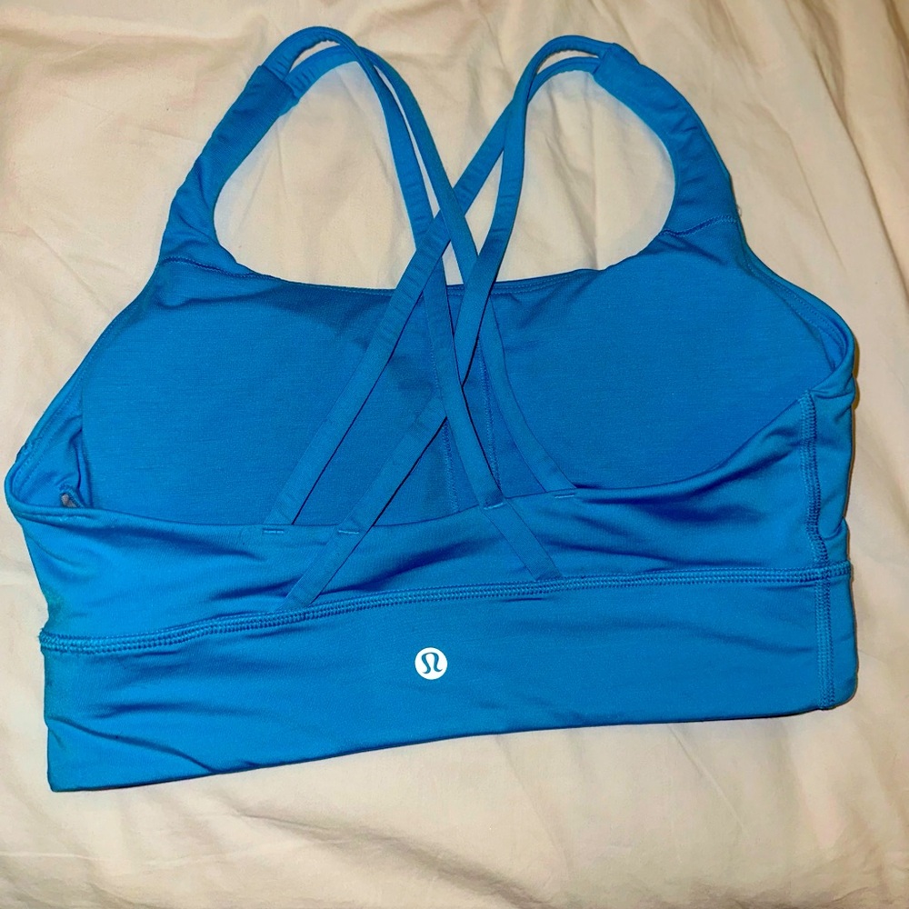 Blue lululemon sports bra size 8